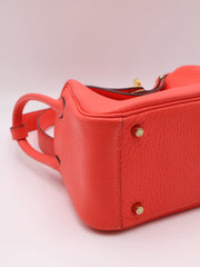 HERMES Mini Lindy - Rose Texas with Gold Hardware [Z]
