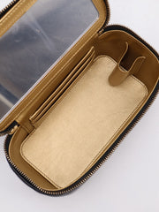 CHANEL Classic Lambskin Gold Ball Long Vanity Case - Black with Gold Hardware