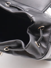 CHANEL Salzburg Chevron Backpack - Black with Silver Hardware [Series 22]
