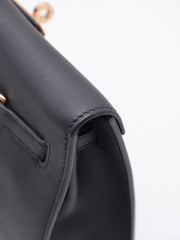 HERMES Kelly Danse II - Noir with Rose Gold Hardware [U]