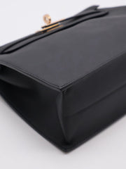 HERMES Kelly Danse II - Noir with Rose Gold Hardware [U]