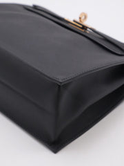 HERMES Kelly Danse II - Noir with Rose Gold Hardware [U]