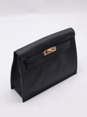 HERMES Kelly Danse II - Noir with Rose Gold Hardware [U]