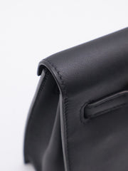 HERMES Kelly Danse II - Noir with Rose Gold Hardware [U]