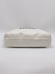 CHANEL 22 Handbag Small - White with Black Lettering