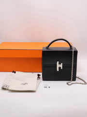 HERMES Cinhetic Box - Noir with Palladium Hardware [C]