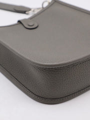 HERMES Mini Evelyne - Gris Meyer with Palladium Hardware [U]