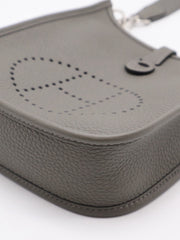 HERMES Mini Evelyne - Gris Meyer with Palladium Hardware [U]