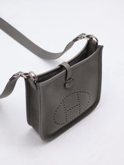 HERMES Mini Evelyne - Gris Meyer with Palladium Hardware [U]