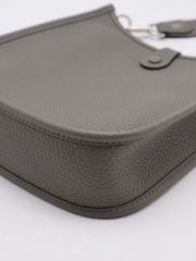 HERMES Mini Evelyne - Gris Meyer with Palladium Hardware [U]