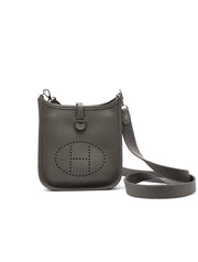 HERMES Mini Evelyne - Gris Meyer with Palladium Hardware [U]