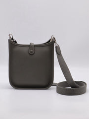 HERMES Mini Evelyne - Gris Meyer with Palladium Hardware [U]