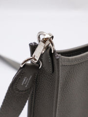 HERMES Mini Evelyne - Gris Meyer with Palladium Hardware [U]
