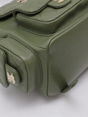 CHANEL Duma Backpack Small - Green with Gold Hardware
