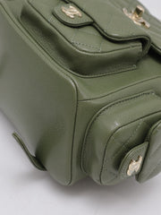 CHANEL Duma Backpack Small - Green with Gold Hardware