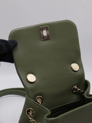 CHANEL Duma Backpack Small - Green with Gold Hardware
