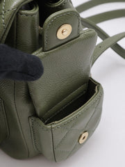 CHANEL Duma Backpack Small - Green with Gold Hardware