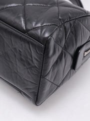CHANEL 20C Calfskin Bowling Bag - Black with Silver Hardware [Series 28]