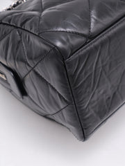 CHANEL 20C Calfskin Bowling Bag - Black with Silver Hardware [Series 28]