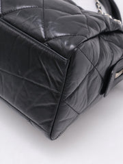CHANEL 20C Calfskin Bowling Bag - Black with Silver Hardware [Series 28]