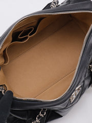 CHANEL 20C Calfskin Bowling Bag - Black with Silver Hardware [Series 28]