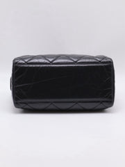 CHANEL 20C Calfskin Bowling Bag - Black with Silver Hardware [Series 28]