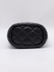 CHANEL 21S Pearl CC Drawstring Bucket Bag - Black with Gold Hardware [Series 31]