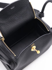 HERMES Mini Lindy - Noir with Gold Hardware