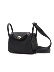 HERMES Mini Lindy - Noir with Gold Hardware