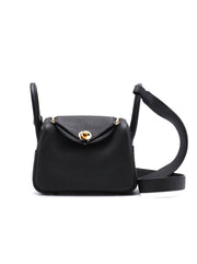 HERMES Mini Lindy - Noir with Gold Hardware