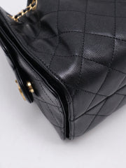 CHANEL 25 Mini Hobo Bag - Black with Gold Hardware