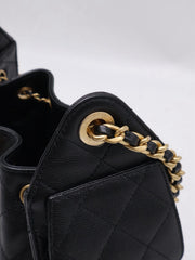 CHANEL 25 Mini Hobo Bag - Black with Gold Hardware