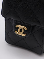 CHANEL 25 Mini Hobo Bag - Black with Gold Hardware