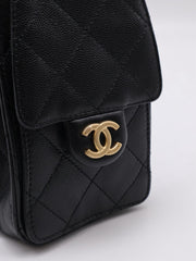 CHANEL 25 Mini Hobo Bag - Black with Gold Hardware