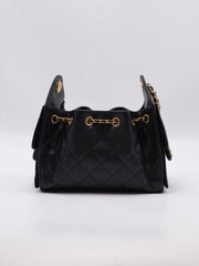 CHANEL 25 Mini Hobo Bag - Black with Gold Hardware