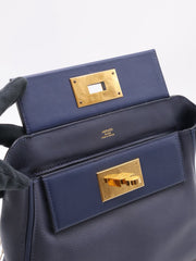 HERMES Mini 24/24 - Bleu Nuit with Gold Hardware [Y]