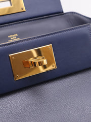 HERMES Mini 24/24 - Bleu Nuit with Gold Hardware [Y]