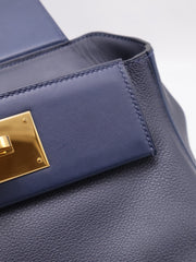 HERMES Mini 24/24 - Bleu Nuit with Gold Hardware [Y]