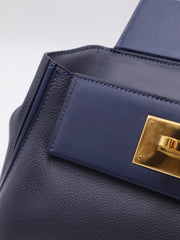 HERMES Mini 24/24 - Bleu Nuit with Gold Hardware [Y]