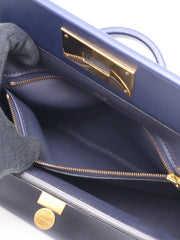 HERMES Mini 24/24 - Bleu Nuit with Gold Hardware [Y]