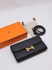 HERMES Constance To Go - Noir with Gold Hardware [B]