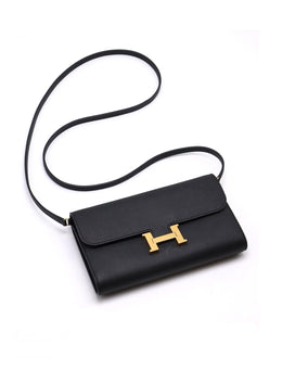 HERMES Constance To Go - Noir with Gold Hardware [B]