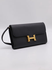 HERMES Constance To Go - Noir with Gold Hardware [B]
