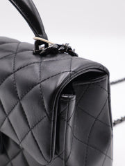 CHANEL Top Handle Rectangular Mini Flap 20 - So Black