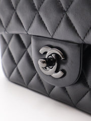 CHANEL Top Handle Rectangular Mini Flap 20 - So Black