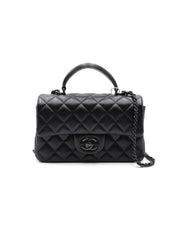 CHANEL Top Handle Rectangular Mini Flap 20 - So Black