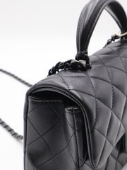 CHANEL Top Handle Rectangular Mini Flap 20 - So Black
