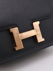 HERMES Mini Constance 19 - Noir with Rose Gold Hardware [C]