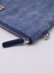 CHANEL 22 Handbag Small - Studded Denim