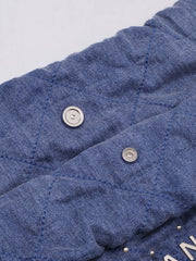 CHANEL 22 Handbag Small - Studded Denim